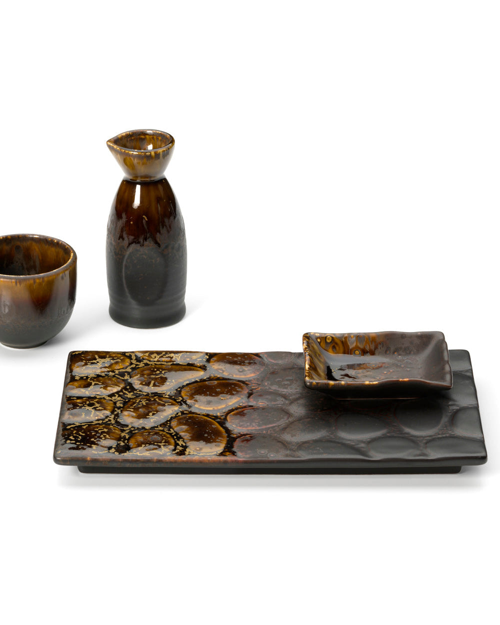 Merapi - piatto rettangolare marrone