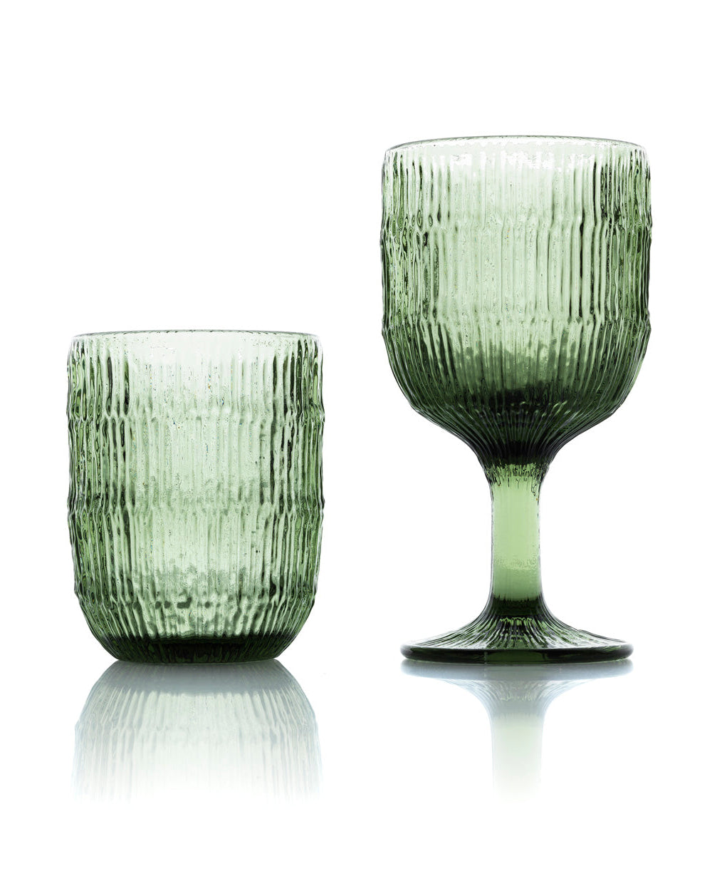 The Moss - Bicchiere da vino in vetro riciclato verde