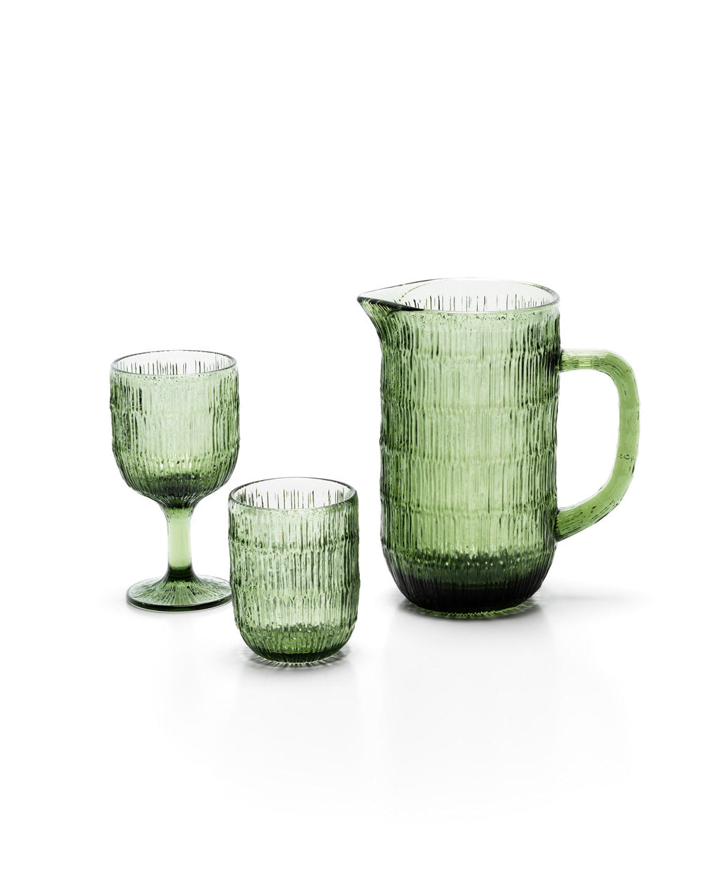 The Moss - Bicchiere da vino in vetro riciclato verde