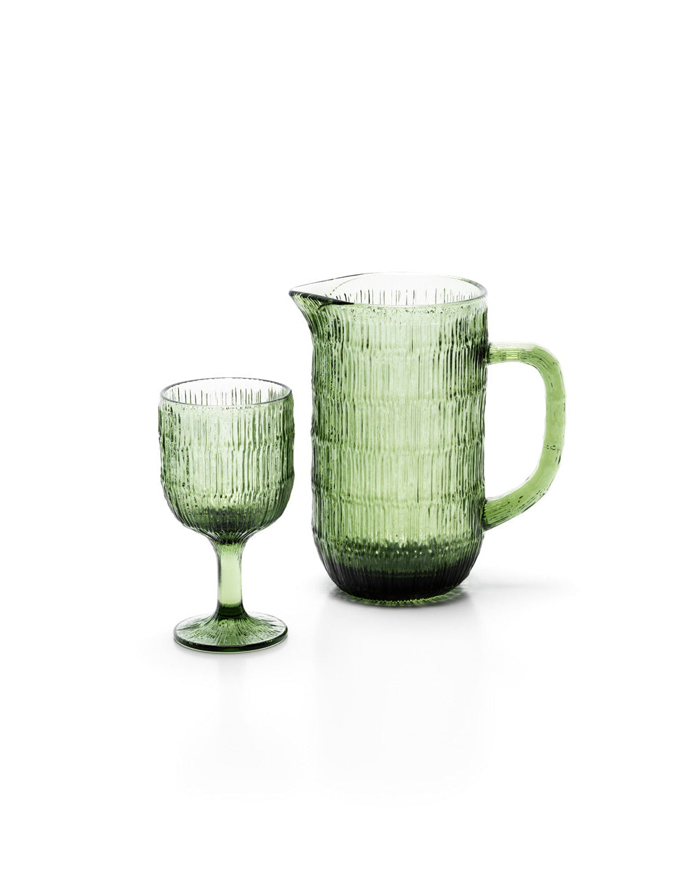 The Moss - Bicchiere da vino in vetro riciclato verde