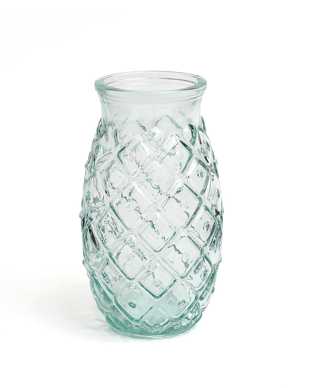 Ananas L - Bicchiere da cocktail in vetro riciclato azzurro