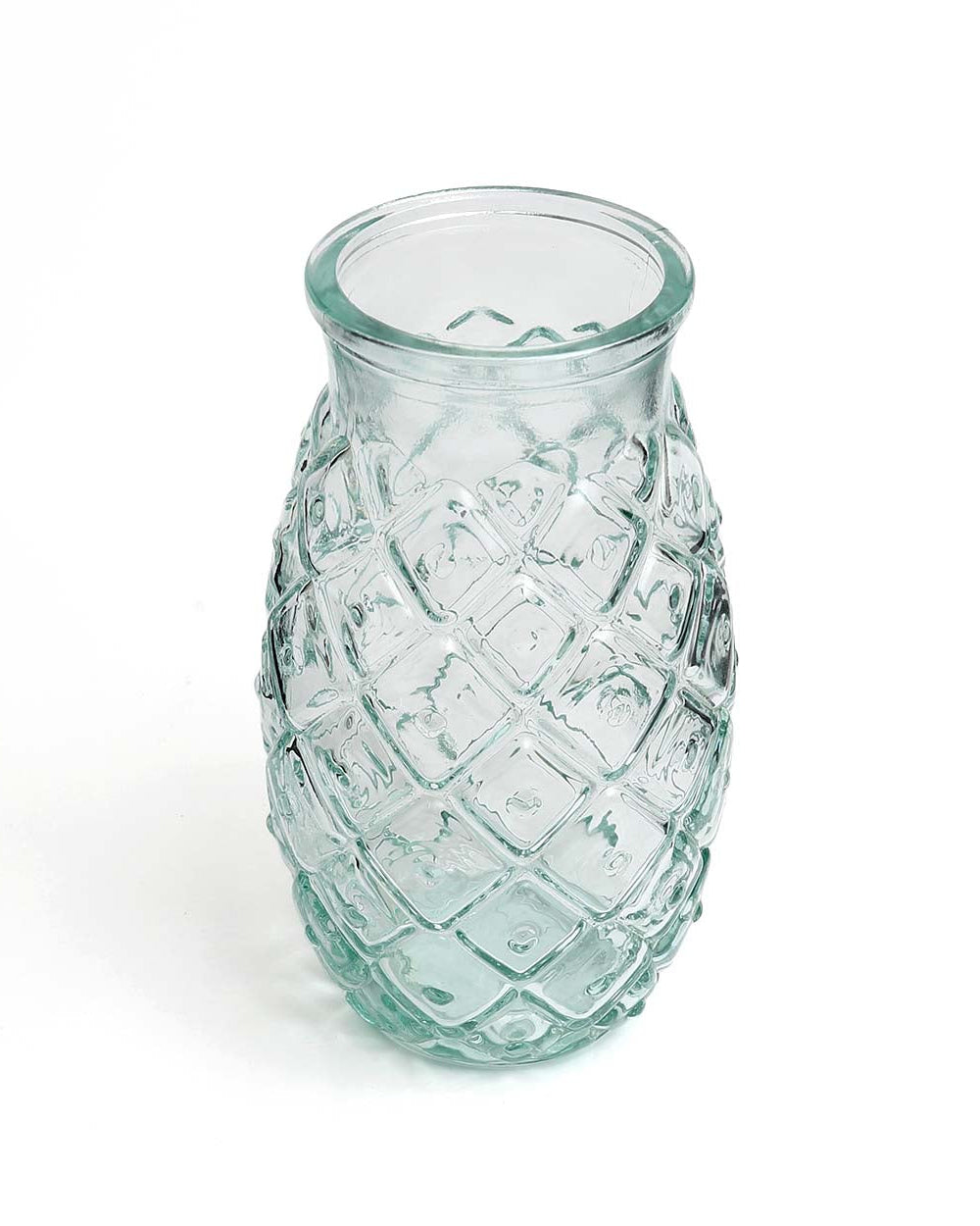 Ananas L - Bicchiere da cocktail in vetro riciclato azzurro