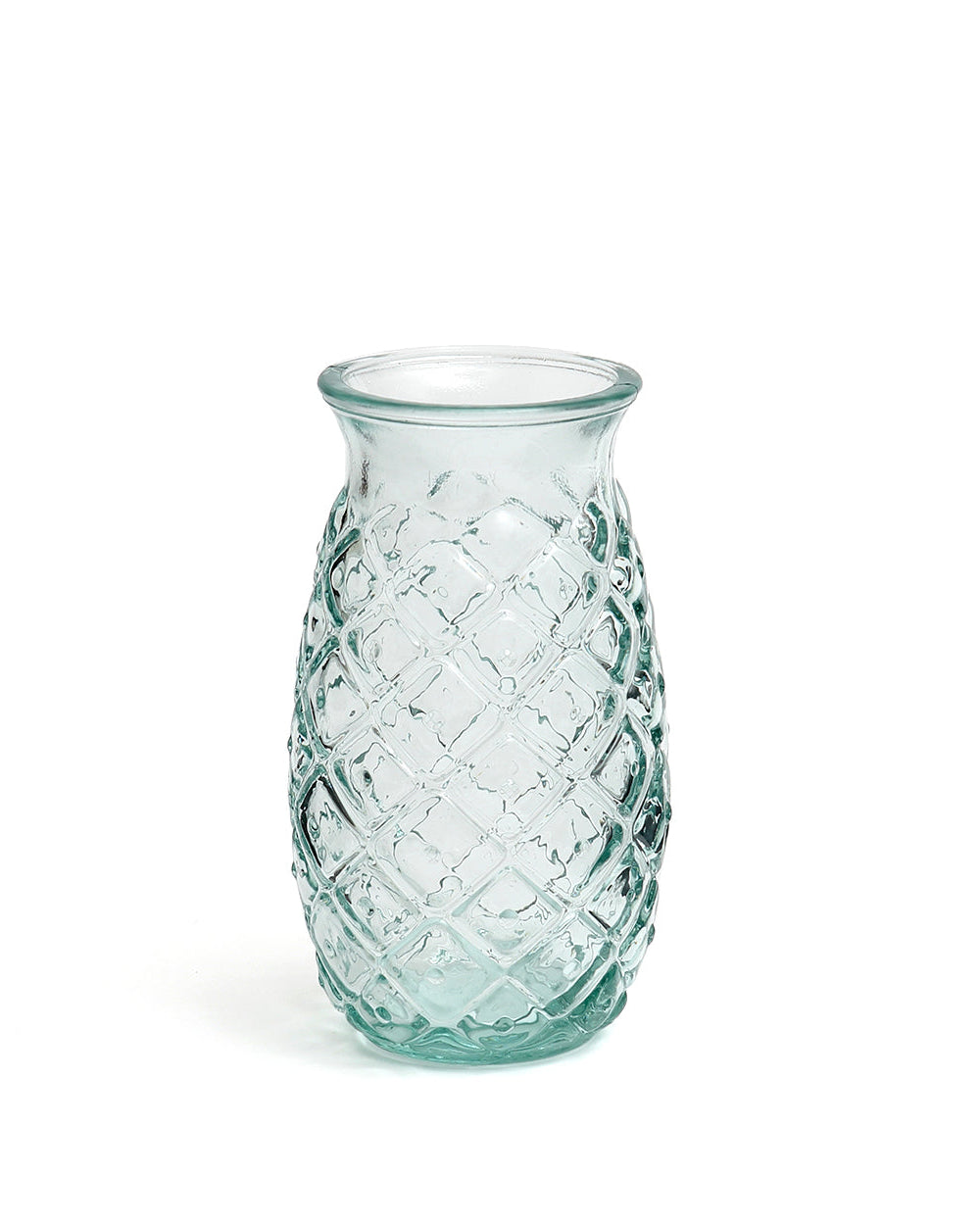 Ananas M - Bicchiere da cocktail in vetro riciclato azzurro