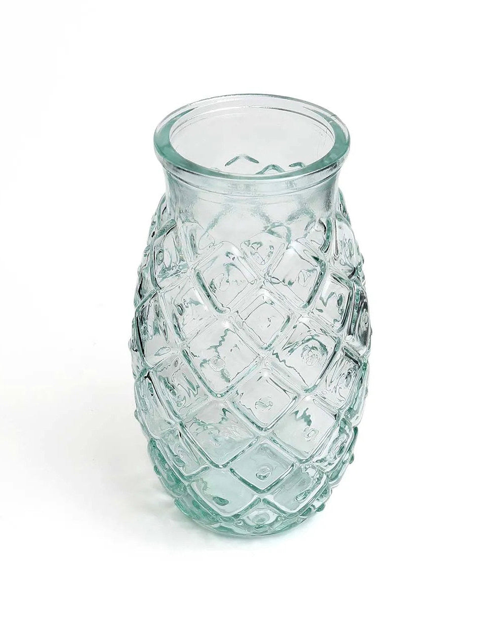 Ananas M - Bicchiere da cocktail in vetro riciclato azzurro