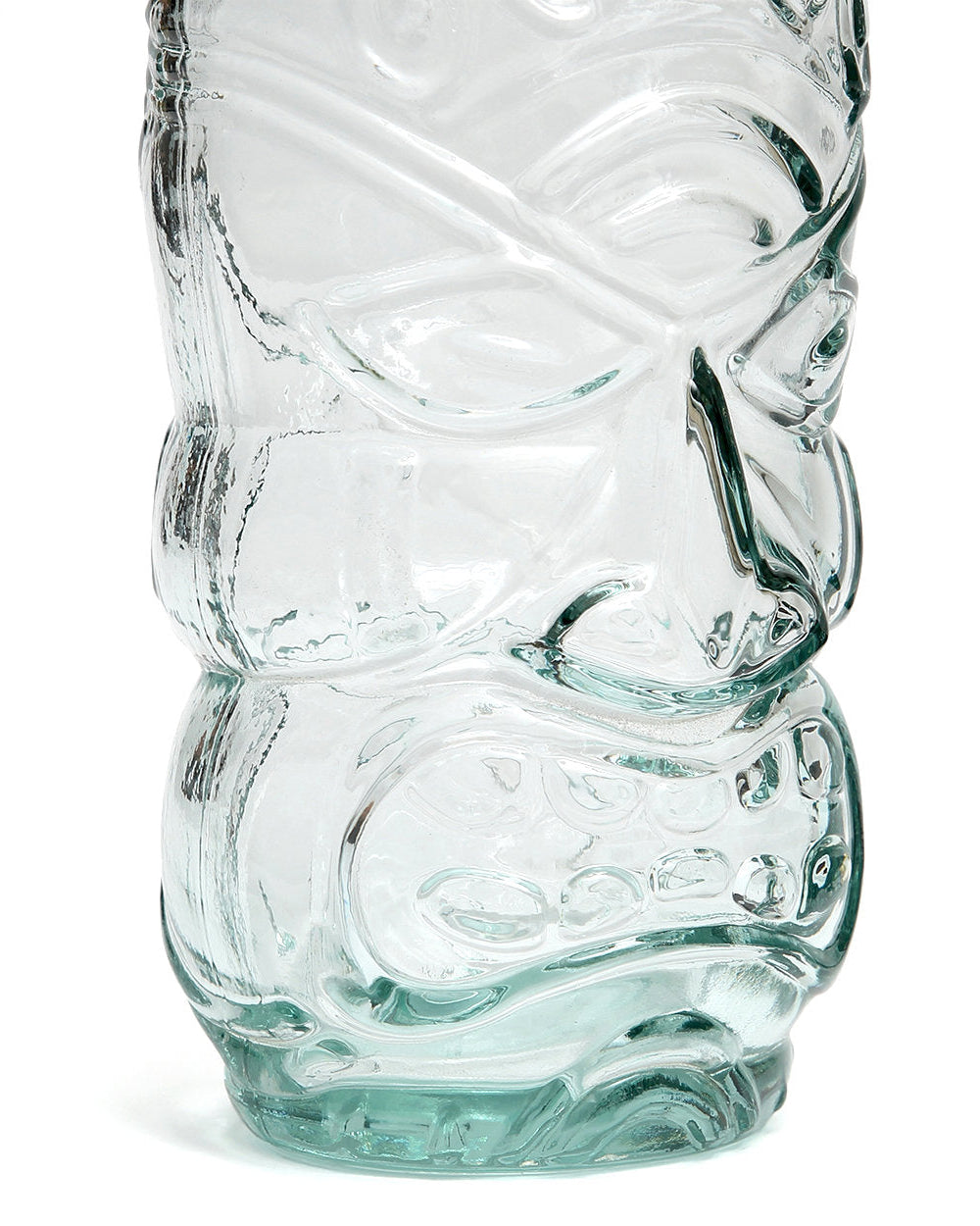 Tiki - Bicchiere da cocktail,  in vetro con sfumatura azzurra