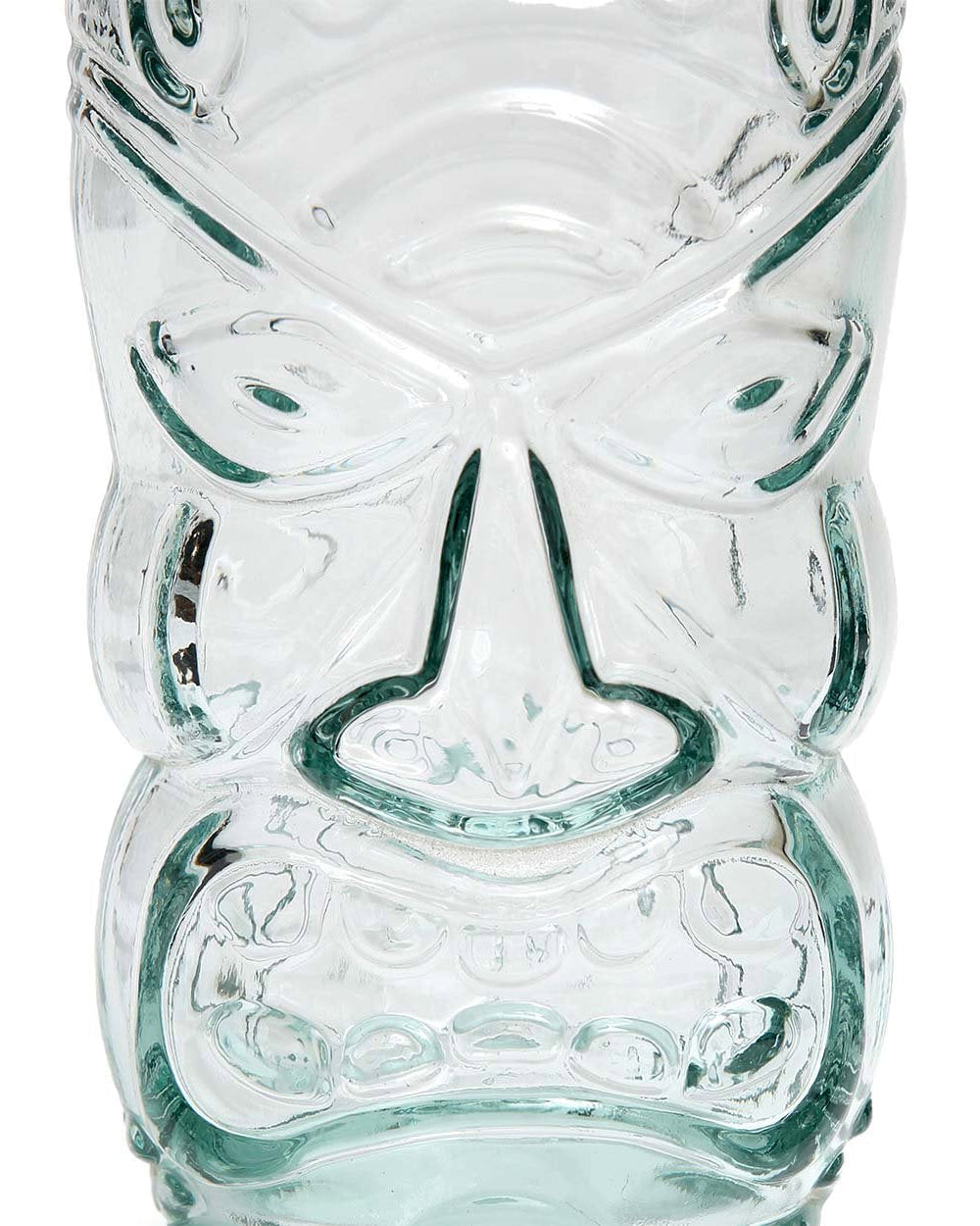 Tiki - Bicchiere da cocktail,  in vetro con sfumatura azzurra