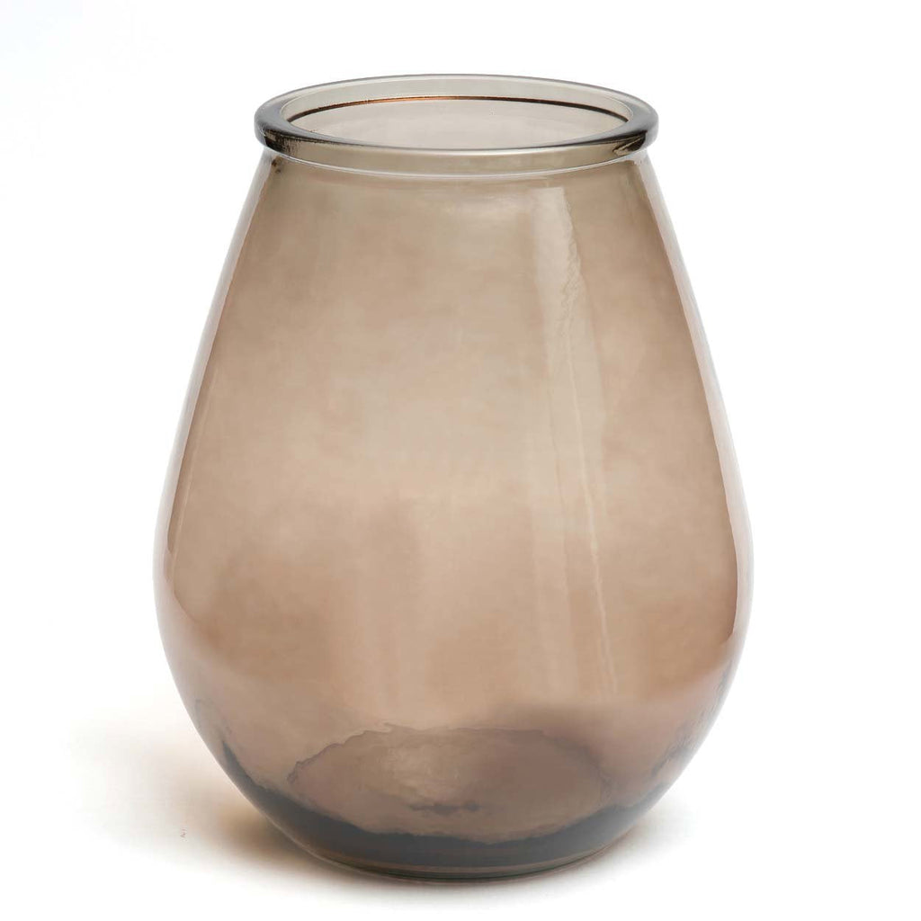 The Qiezi - Vaso in vetro riciclato beige - L