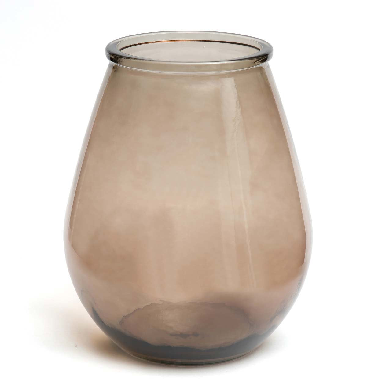 The Qiezi - Vaso in vetro riciclato beige - L