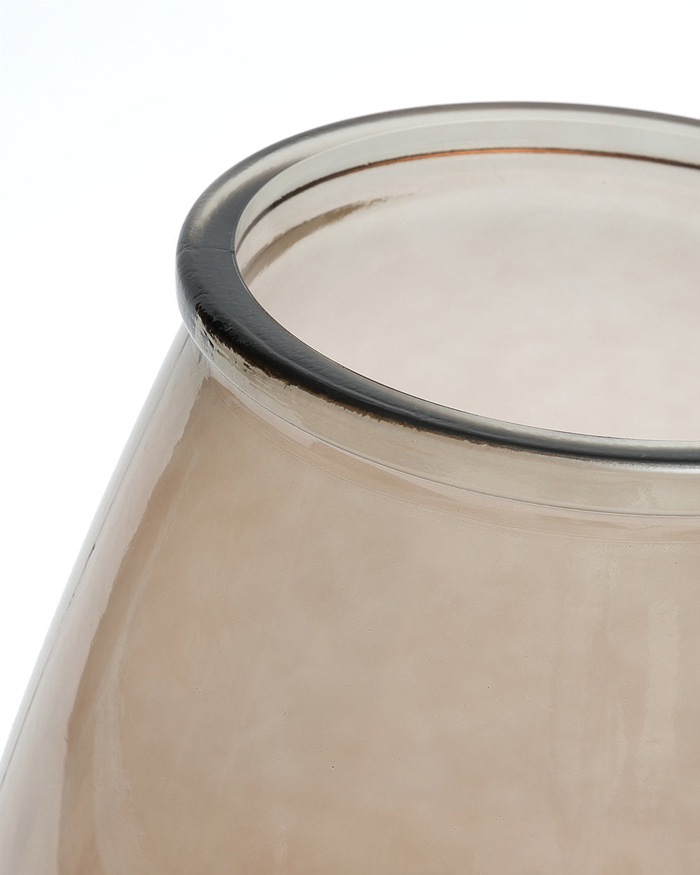 The Qiezi - Vaso in vetro riciclato beige - L
