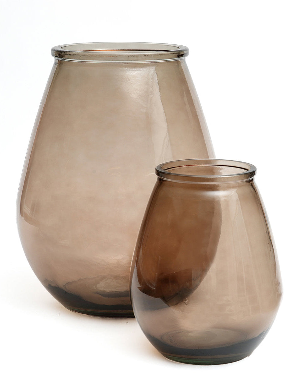 The Qiezi - Vaso in vetro riciclato beige - L