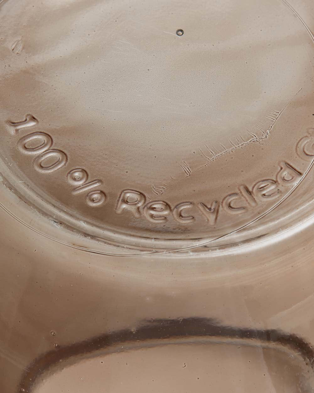 The Qiezi - Vaso in vetro riciclato beige - L