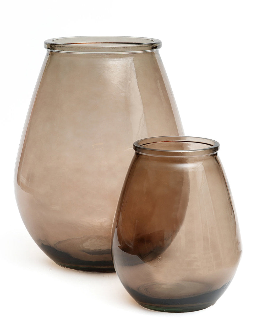 The Qiezi - Vaso in vetro riciclato beige - M