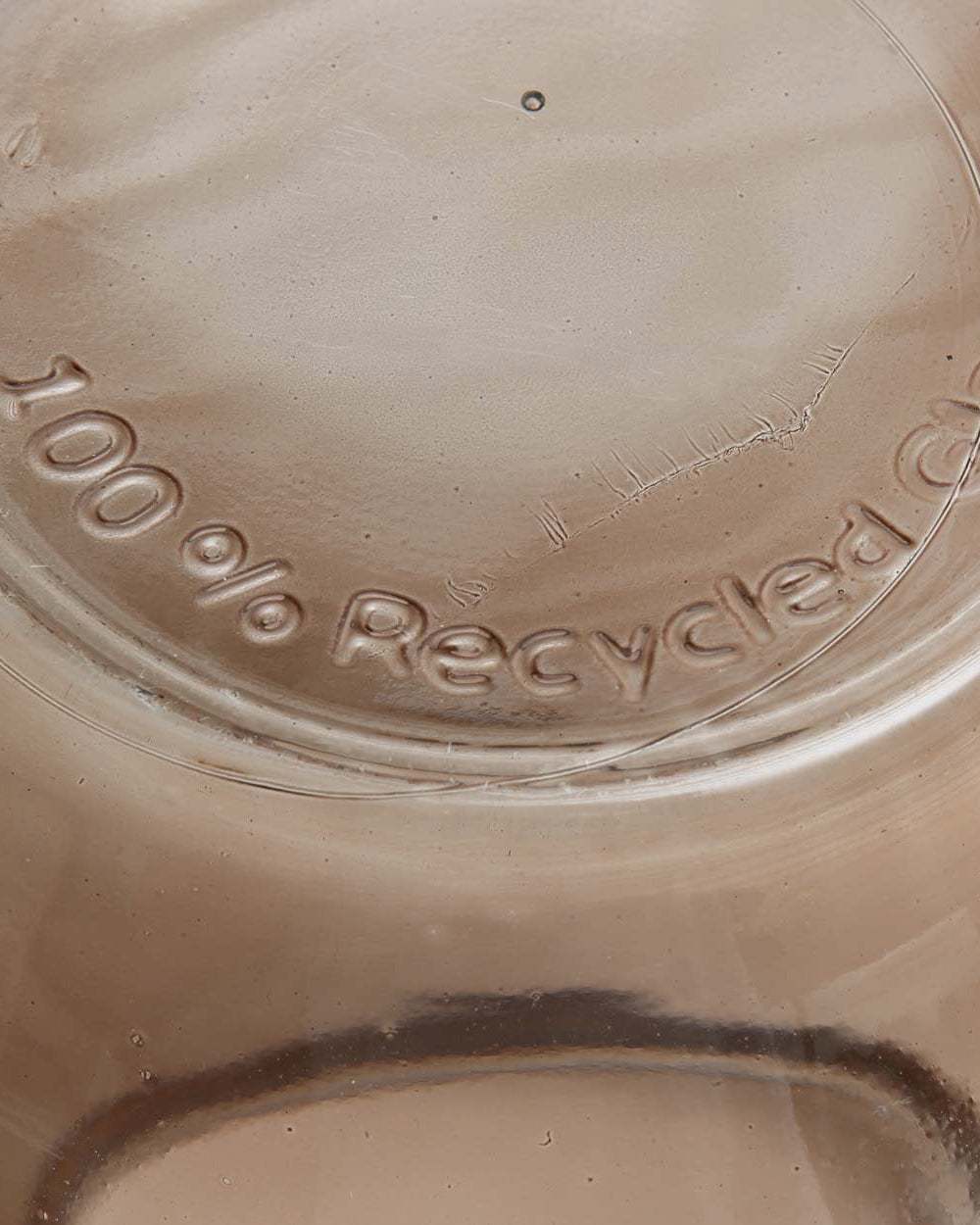 The Qiezi - Vaso in vetro riciclato beige - M