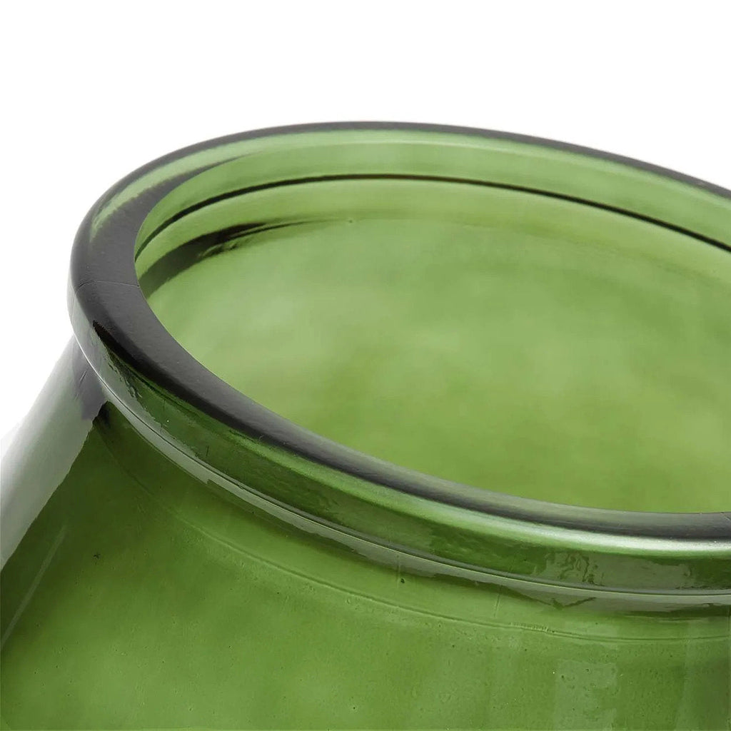 The Qiezi - Vaso in vetro riclato verde - M