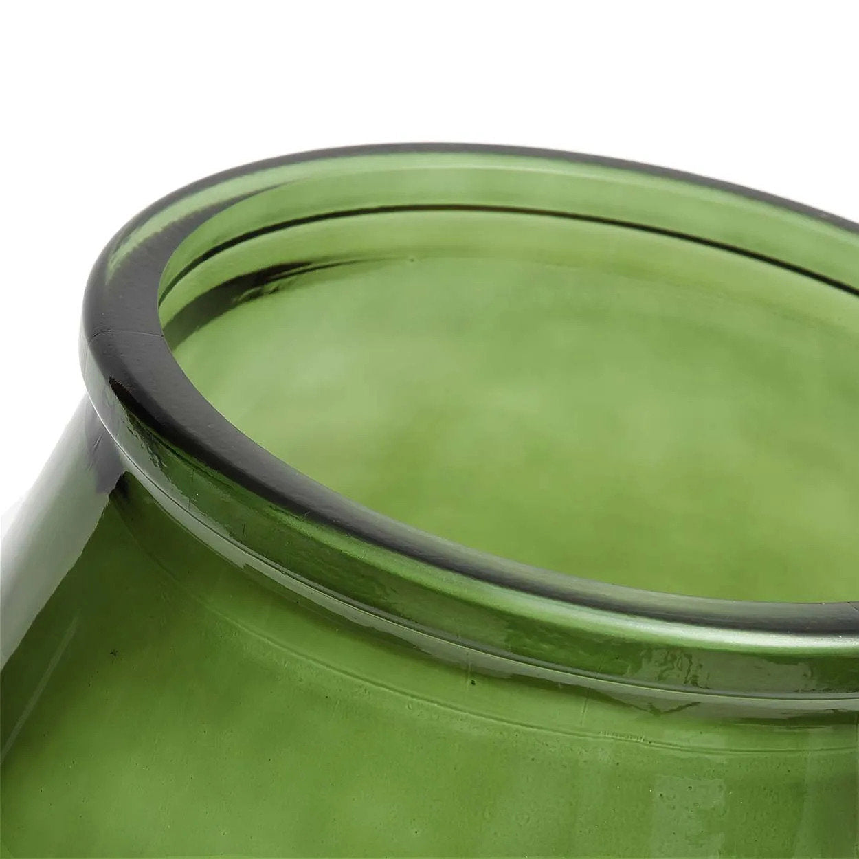 The Qiezi - Vaso in vetro riclato verde - M