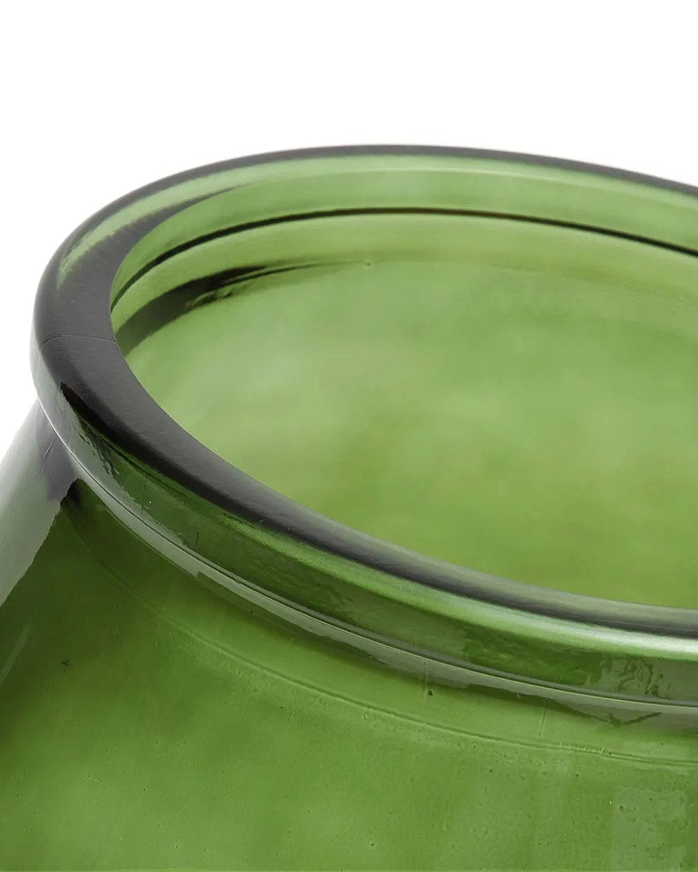 The Qiezi - Vaso in vetro riclato verde - M