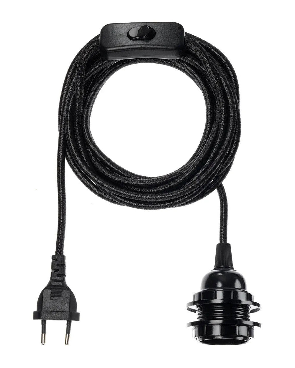 Accessorio - Cavo con spina e interruttore per lampada, nero