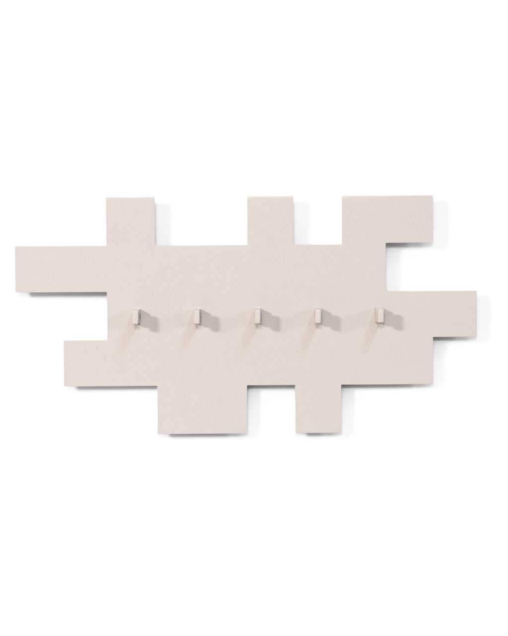 Tetromino - appendiabiti in metallo beige, modulare