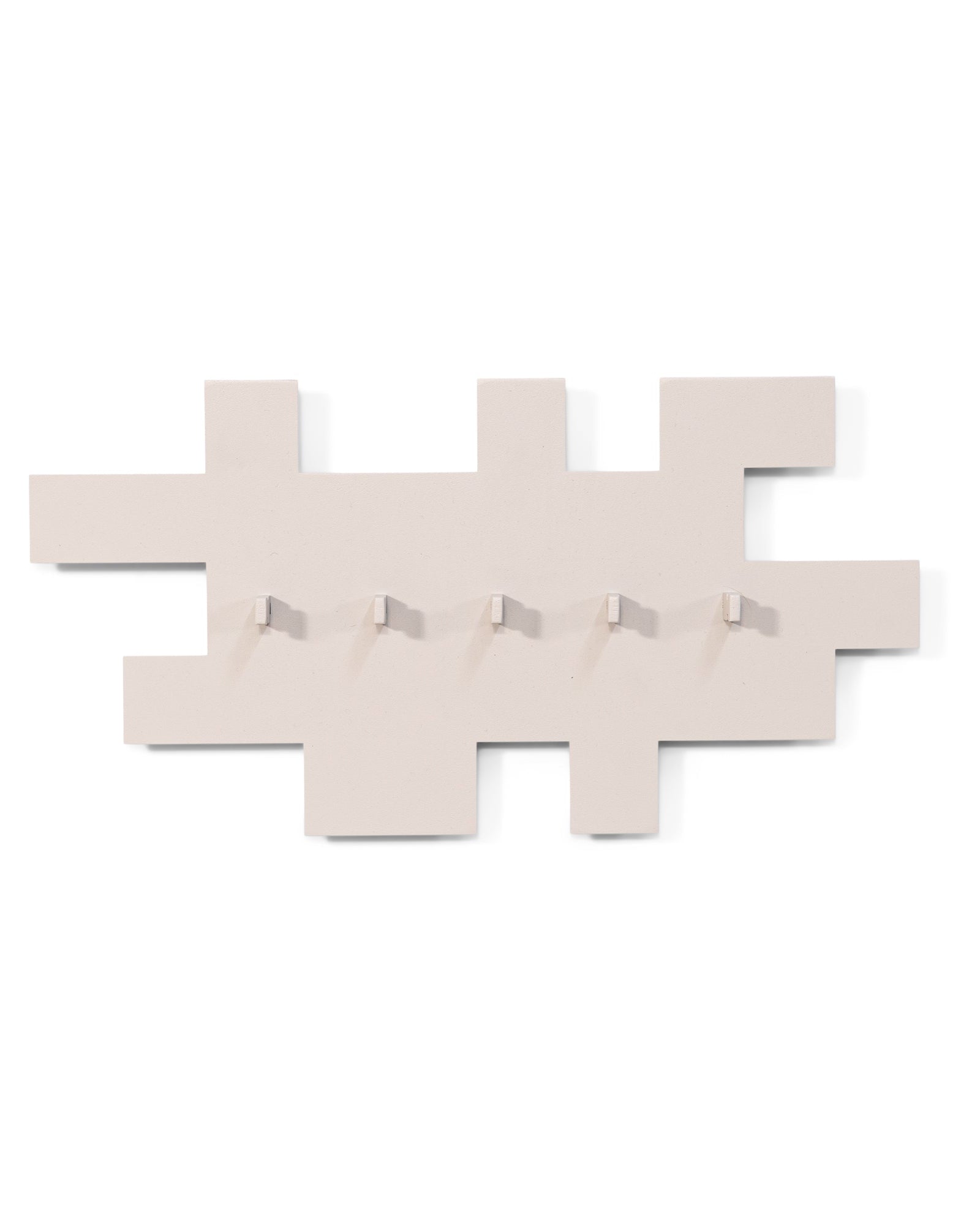 Tetromino - appendiabiti in metallo beige, modulare