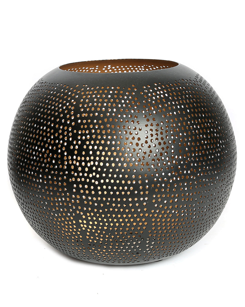 Pierced XL - Lanterna a sfera traforata - oro nero