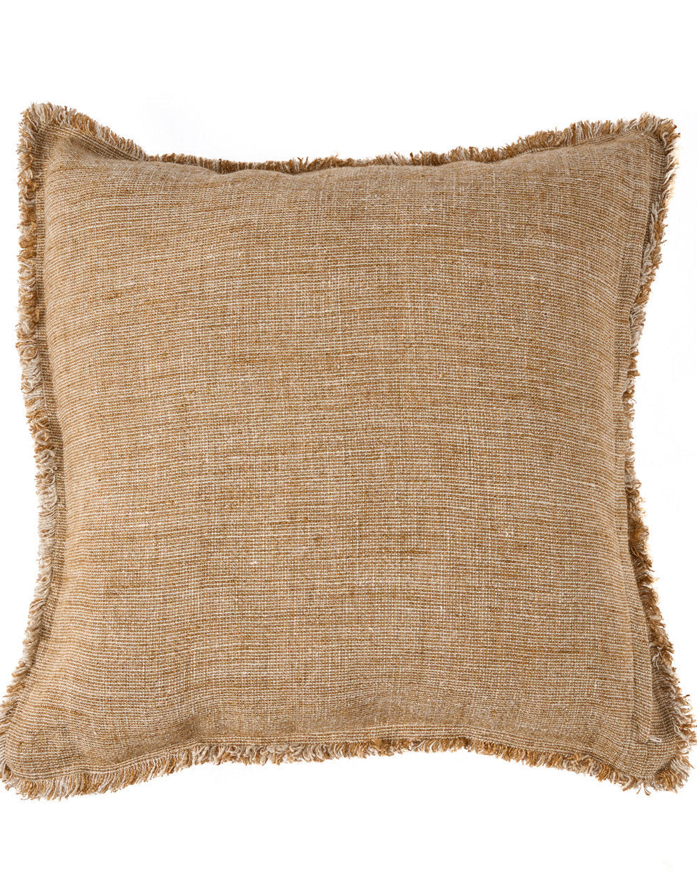 Sahara - Fodera cuscino con frange - Marrone naturale - 50x50