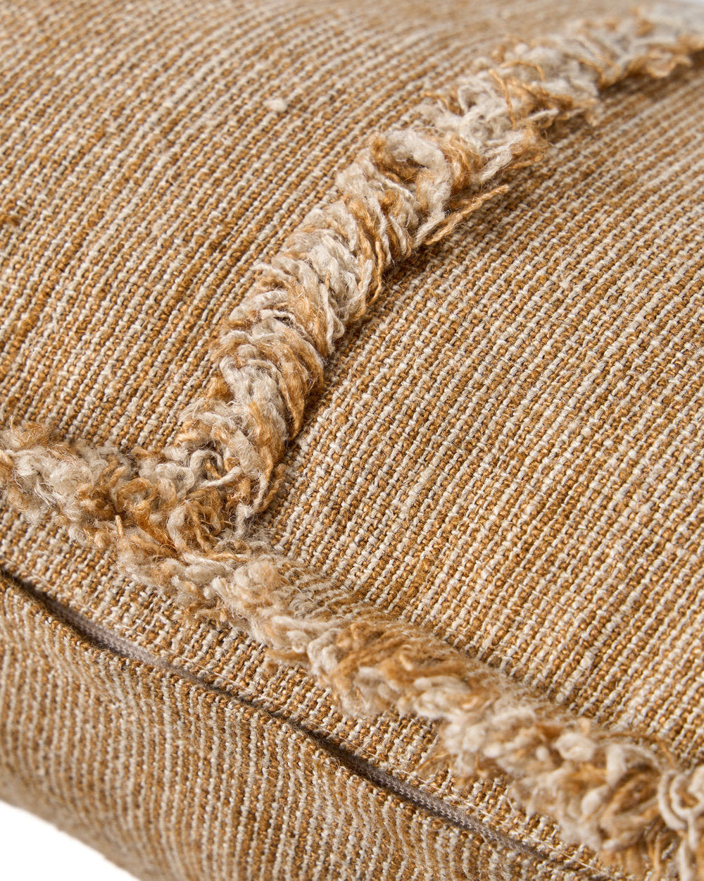 Sahara - Fodera cuscino con frange - Marrone naturale - 50x50