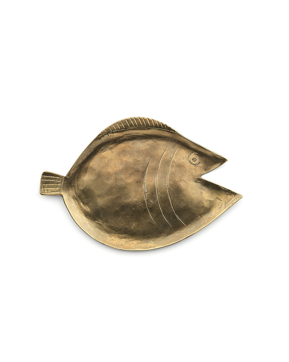 Dori L - vassoio in ottone dorato a forma di pesce