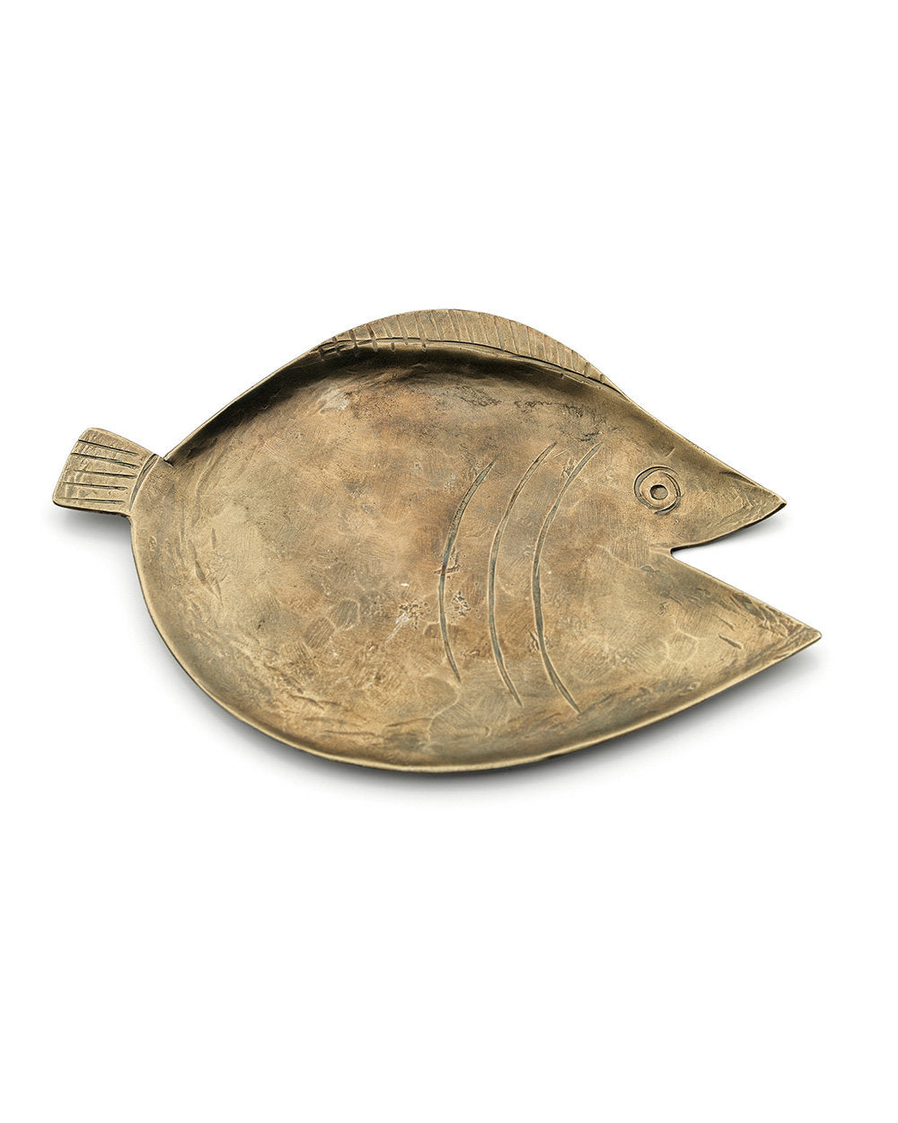 Dori L - vassoio in ottone dorato a forma di pesce