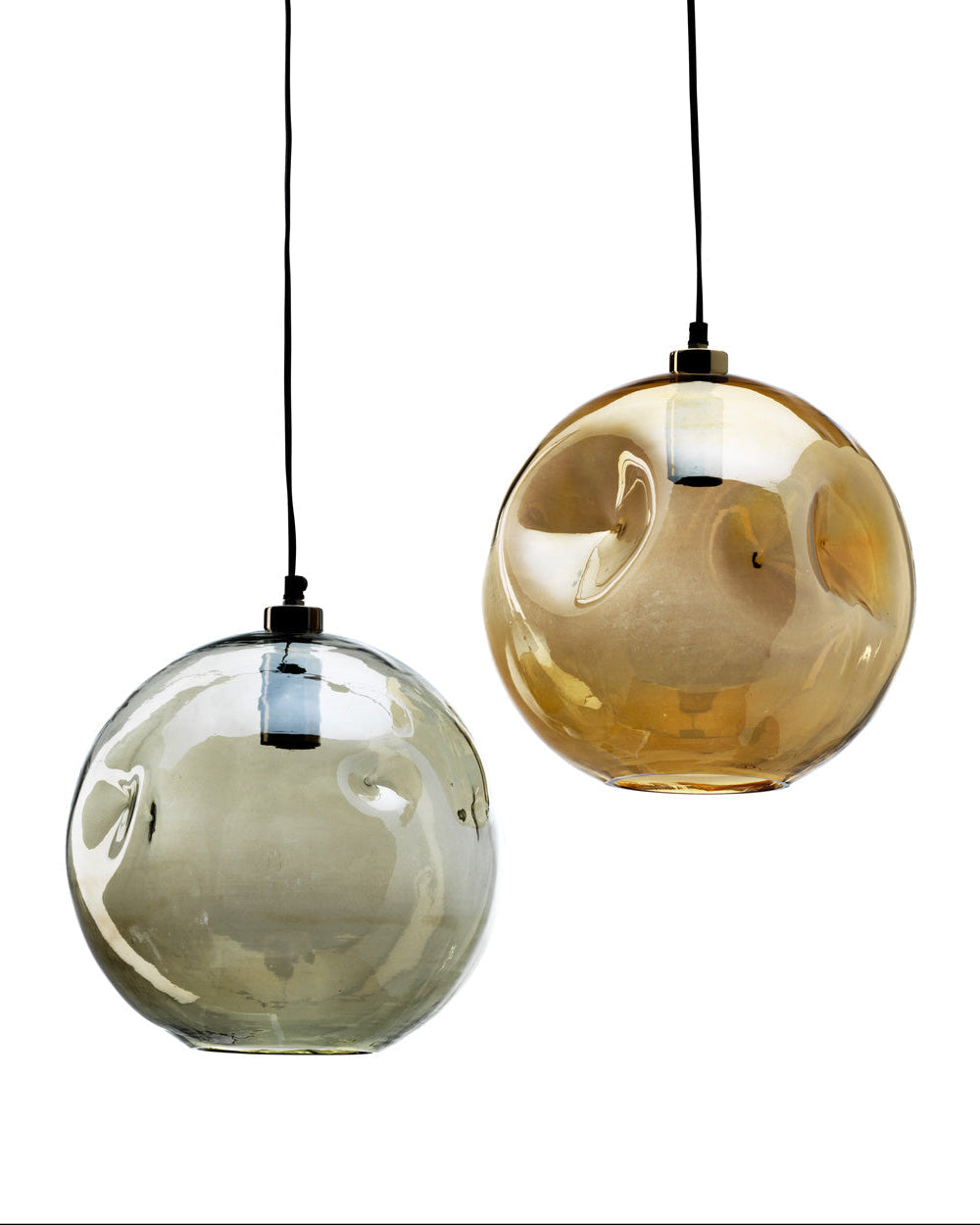 Bubbella - lampada a sospensione in vetro verde pallido