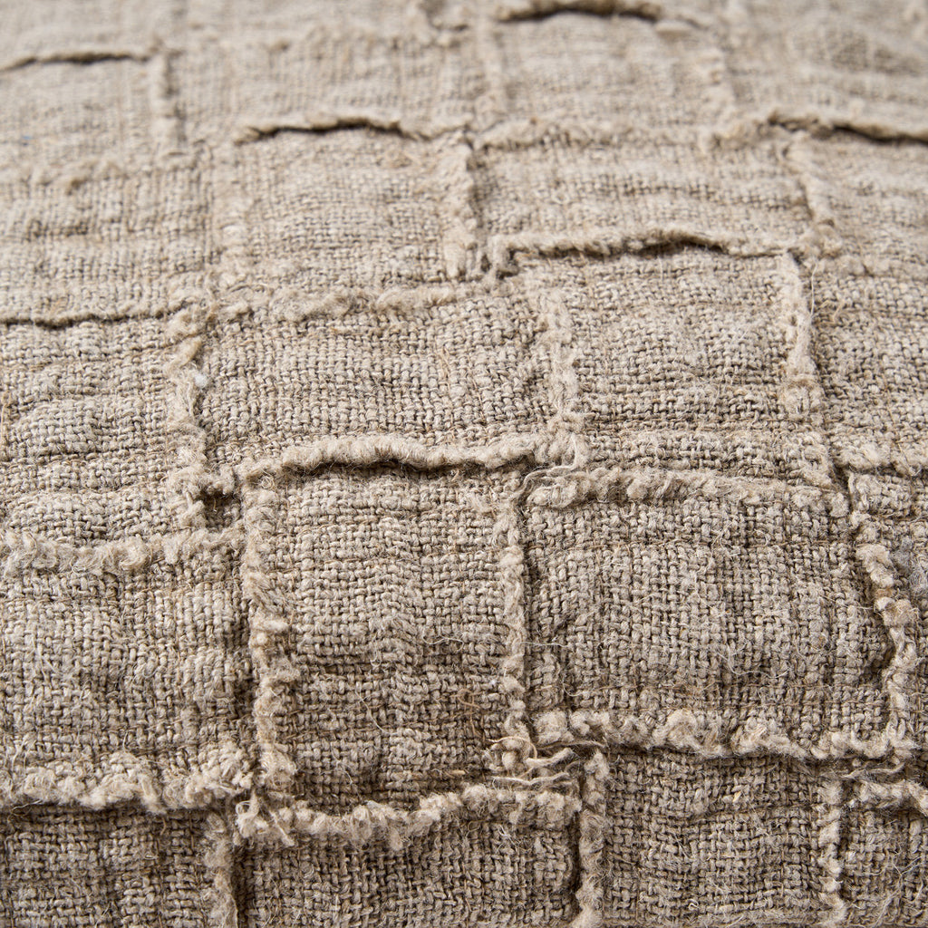 The Linen Damier - Fodera per cuscino in lino naturale