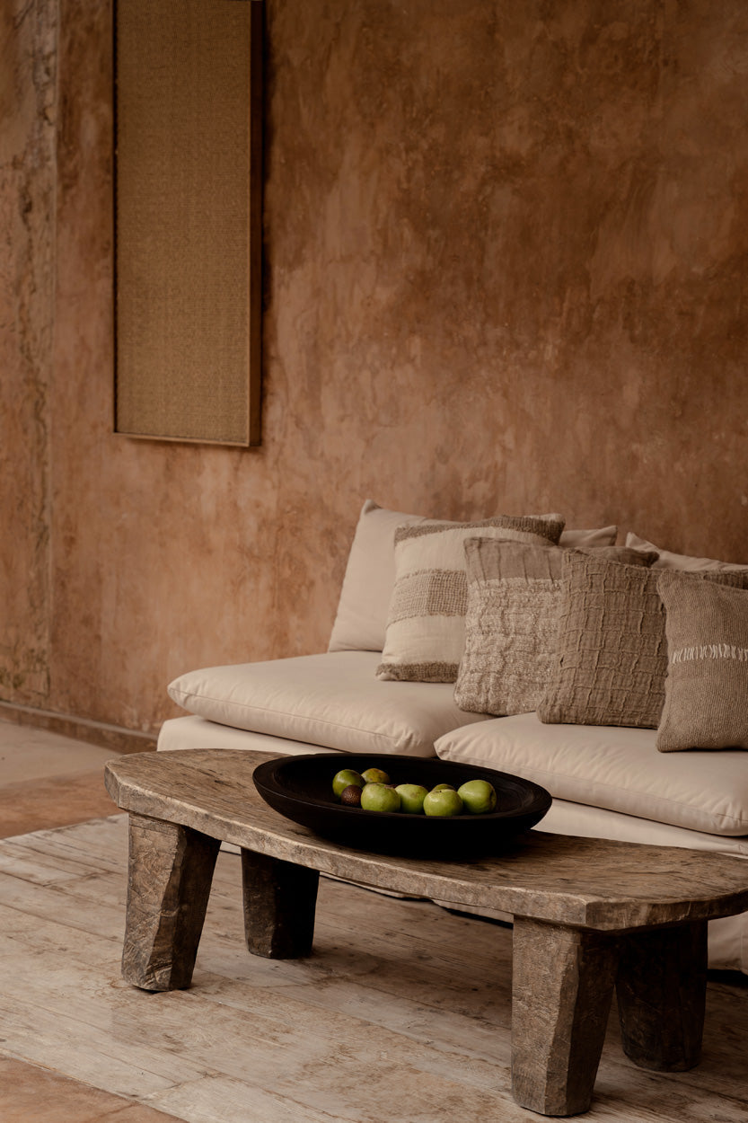 The linen Black - Federa per cuscino in lino nero e naturale