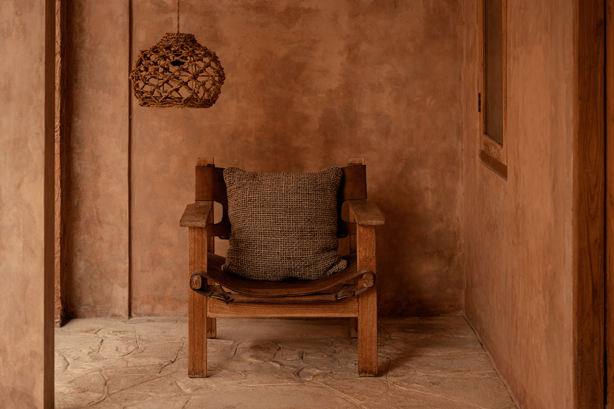 The linen Black - Federa per cuscino in lino nero e naturale