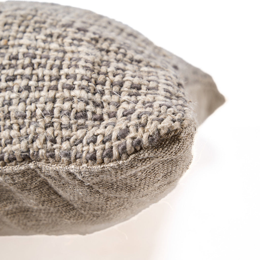 The linen Black - Federa per cuscino in lino nero e naturale