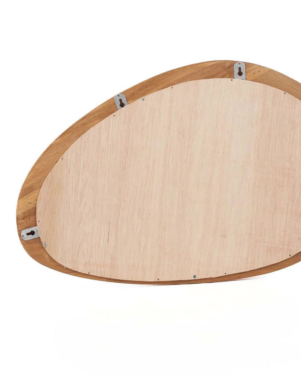Teak M - Specchio in legno di teak, con forma organica