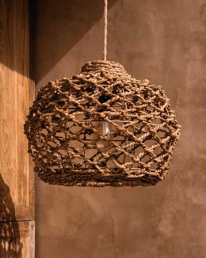 Banara L - Lampada a sospensione in foglie di banano