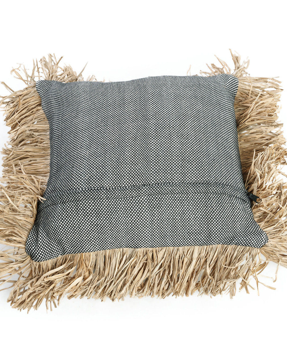 Bonita - Fodera per cuscino in cotone e rafia, - 40x40 cm