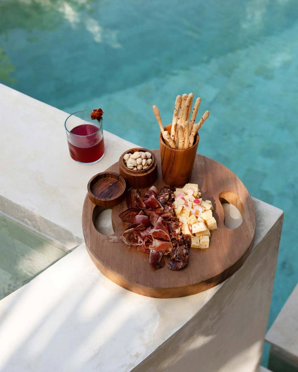 The teak root - Tagliere in teak naturale - L