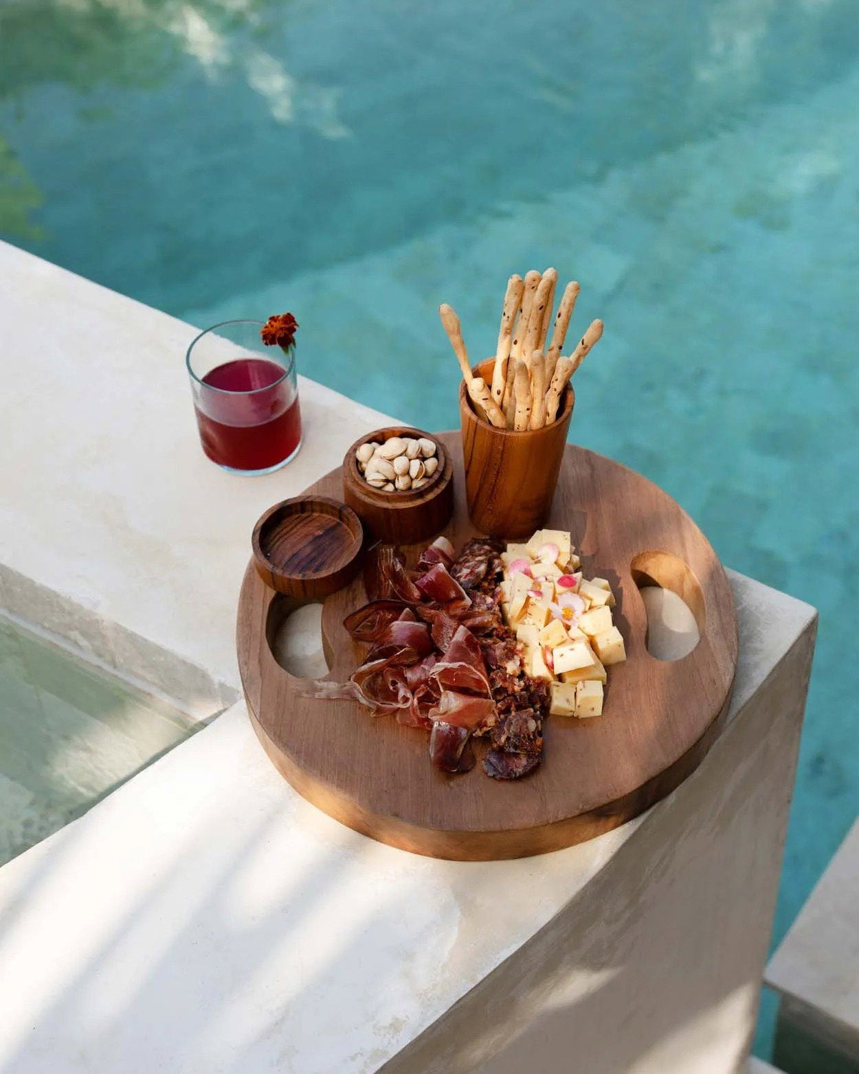 The teak root - Tagliere in teak naturale - L