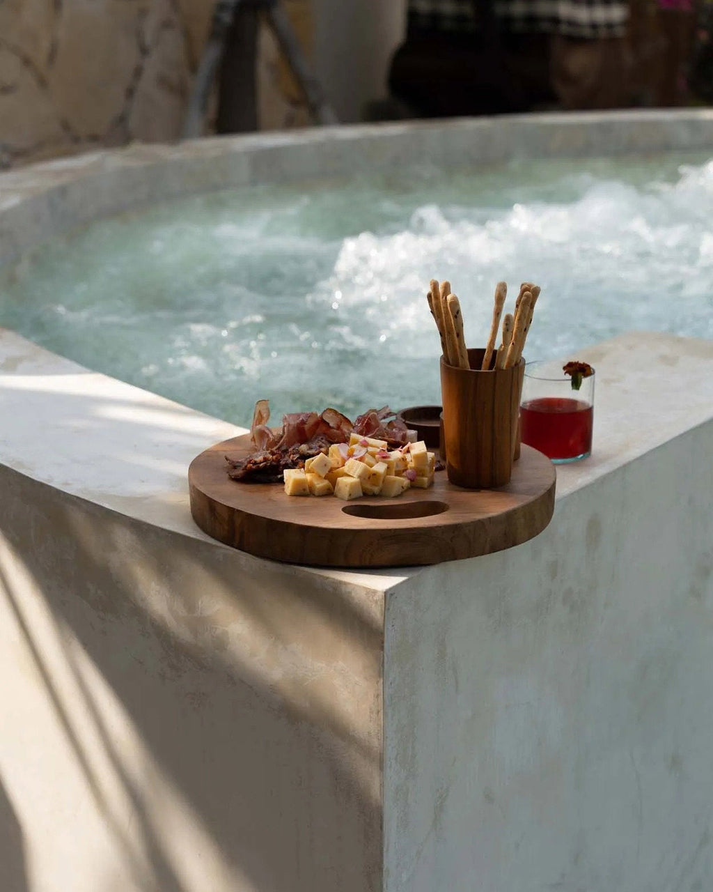 The teak root - Tagliere in teak naturale - M