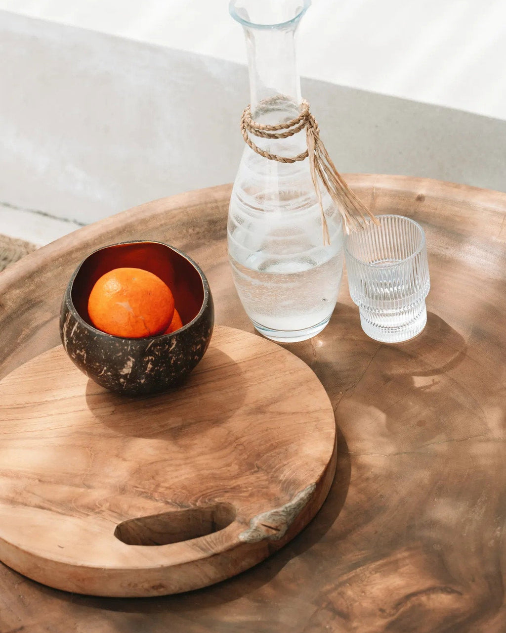 The teak root - Tagliere in teak naturale - M