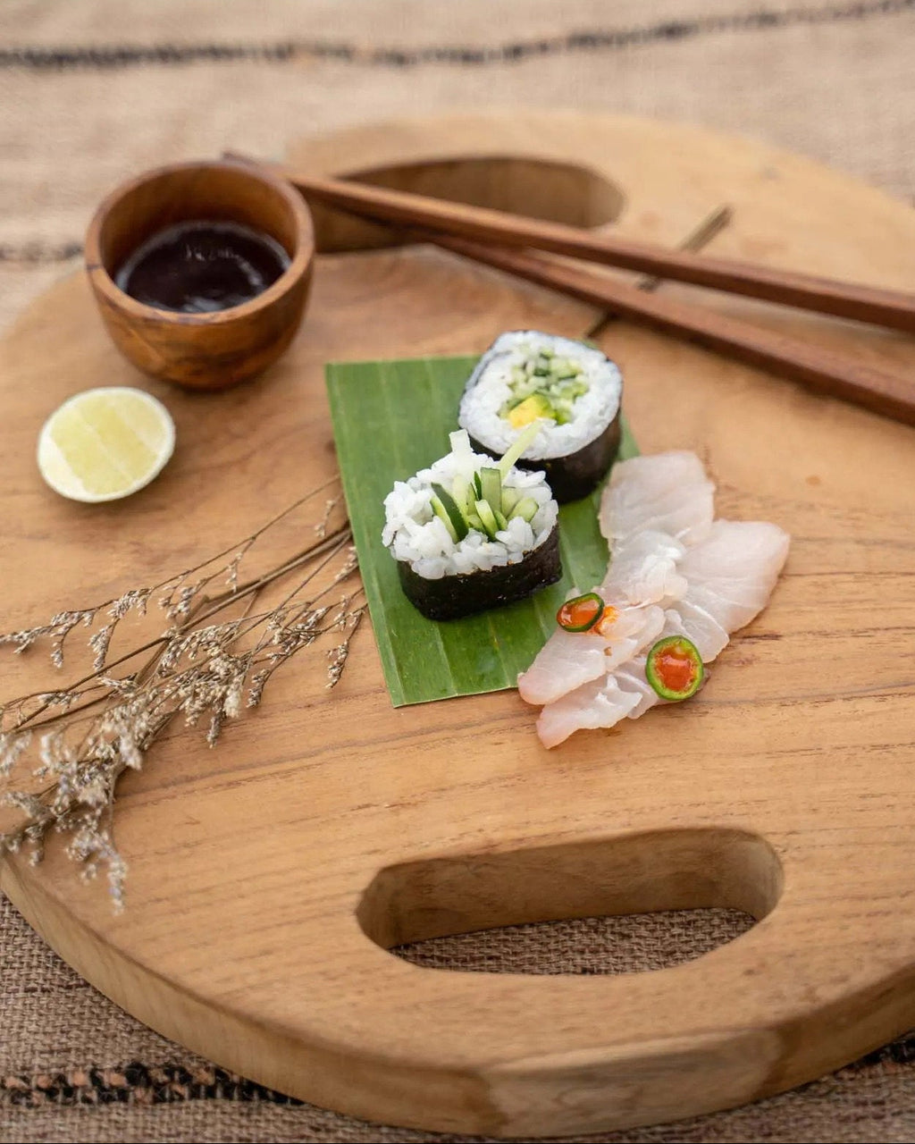 The teak root - Tagliere in teak naturale - M