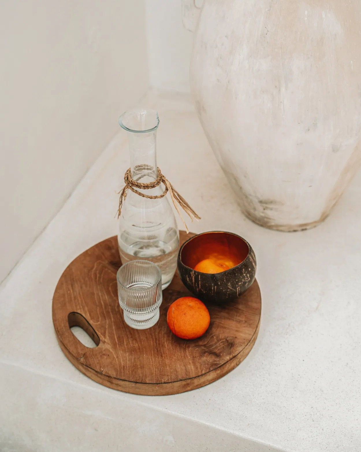 The teak root - Tagliere in teak naturale - M