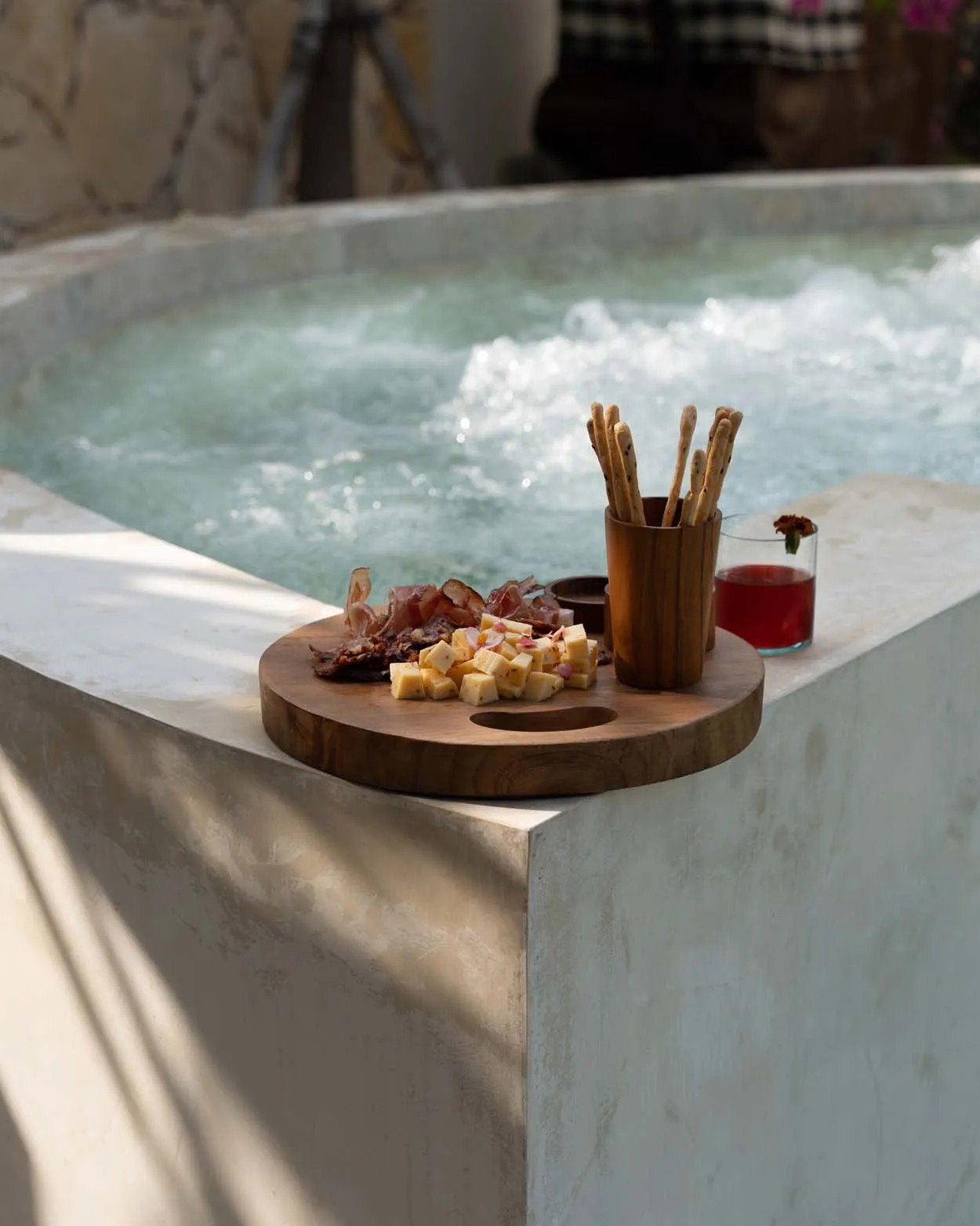 The teak root - Tagliere in teak naturale - S