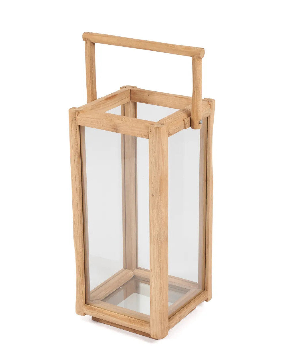 Nusa L - Lanterna in teak e vetro