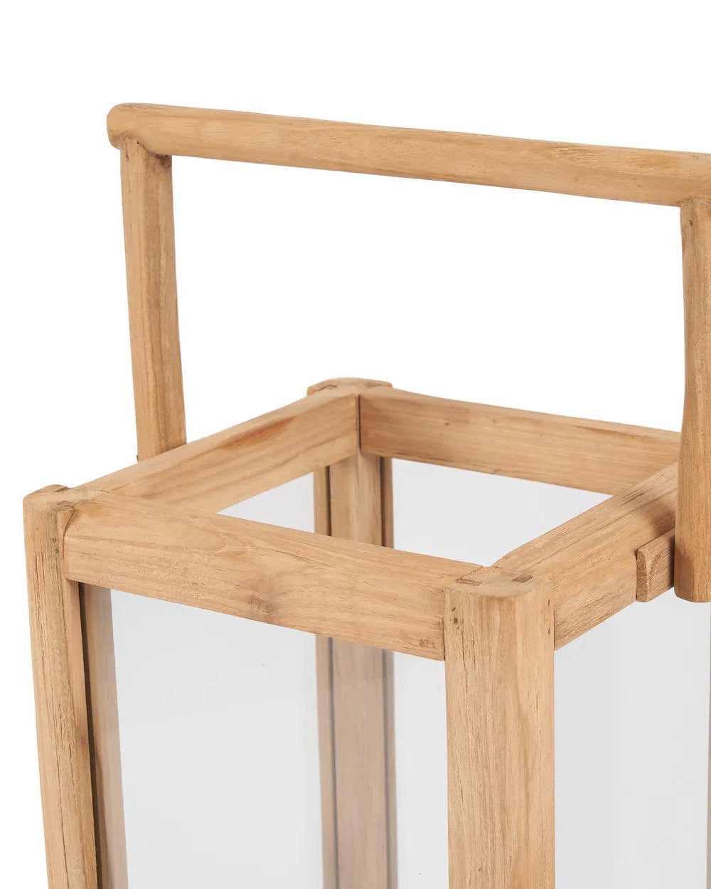 Nusa L - Lanterna in teak e vetro