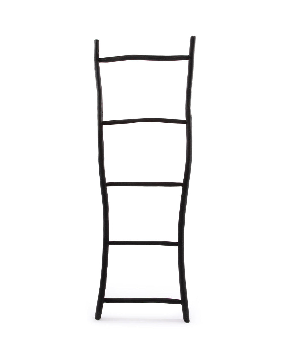 Tulum - scala porta asciugamani in teak, nero - 165