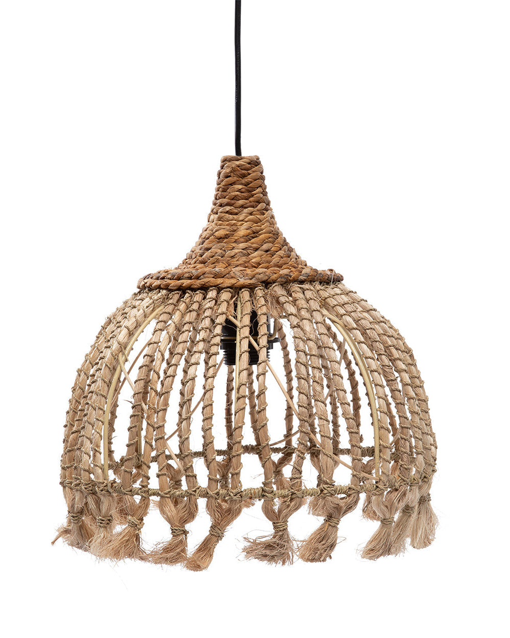 Nody S - Pendente a nappa in abaca - Naturale