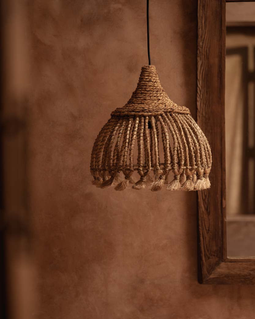 Nody S - Pendente a nappa in abaca - Naturale