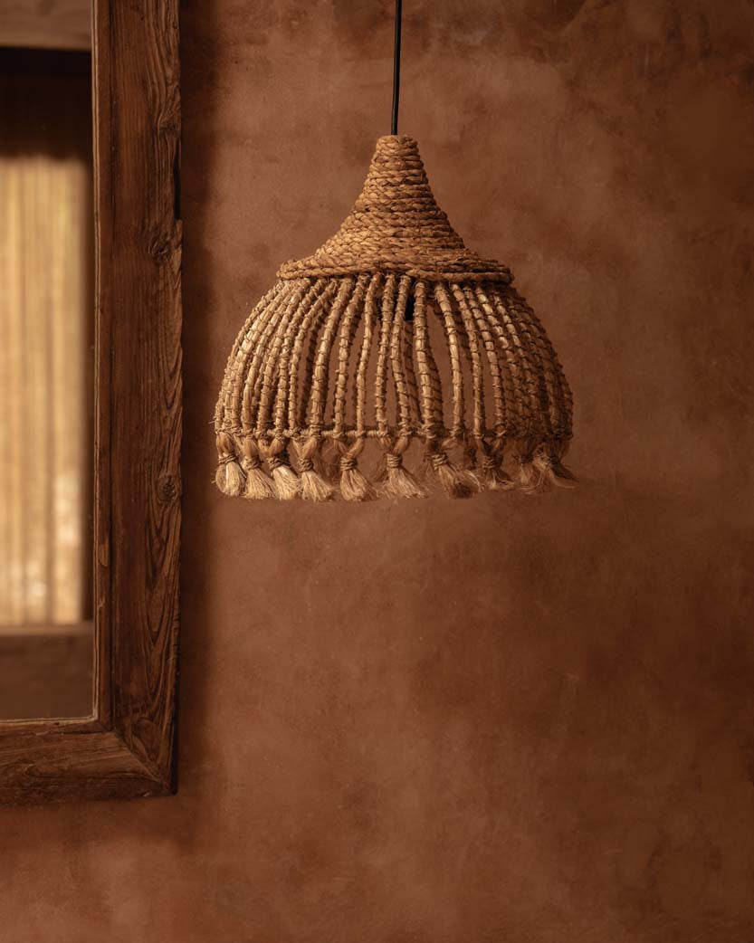 Nody S - Pendente a nappa in abaca - Naturale