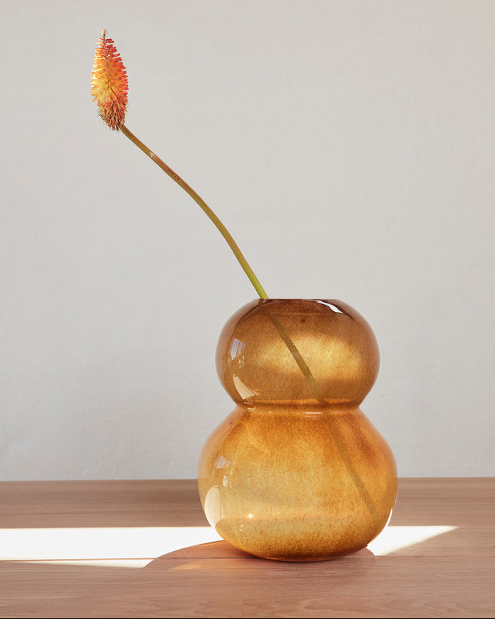 Lasi - Vaso in vetro soffiato ambra, grande